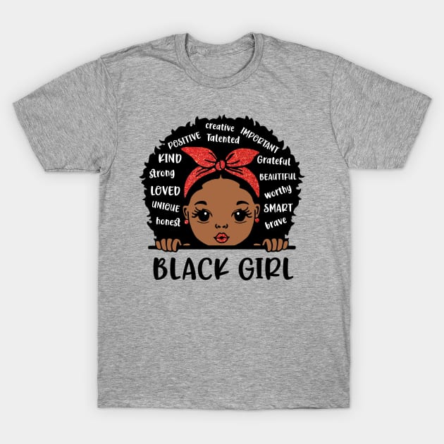 Black Girl, Black Girl Magic, African American Girl T-Shirt by UrbanLifeApparel